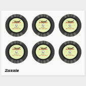 Gepersonaliseerd  Jazz Vinyl Record Ronde Sticker (Vel)