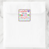 Gepersonaliseerd Je bent een echte smartie Valenti Vierkante Sticker (Tas)