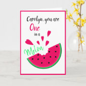 Gepersonaliseerd, je bent een in een meloen valent kaart (Gele Bloem)