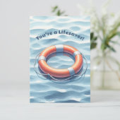 Gepersonaliseerd Je bent een Lifesaver Dankbaarhei Bedankkaart (Staand voorkant)