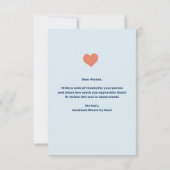 Gepersonaliseerd Je bent een Lifesaver Dankbaarhei Bedankkaart (Achterkant)