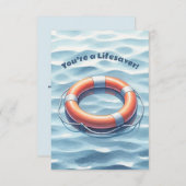 Gepersonaliseerd Je bent een Lifesaver Dankbaarhei Bedankkaart (Voorkant / Achterkant)