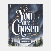 Gepersonaliseerd Je bent gekozen Christelijke vrou Fleece Deken (Voorkant)