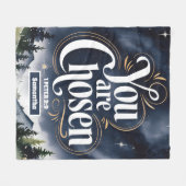 Gepersonaliseerd Je bent gekozen Christelijke vrou Fleece Deken (Voorkant (Horizontaal))