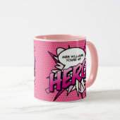 Gepersonaliseerd Je bent mijn HERO Comic Book Pop  Mok (Voorkant rechts)
