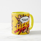 Gepersonaliseerd Je bent mijn HERO Comic Book Pop Mok (Voorkant rechts)