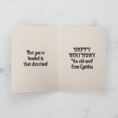 gepersonaliseerd je bent niet zo oud als de katten kaart (Binnen)