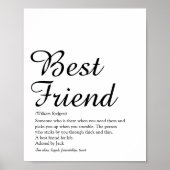Gepersonaliseerd 'Je Beste Vriend Definitie Script Poster (Voorkant)
