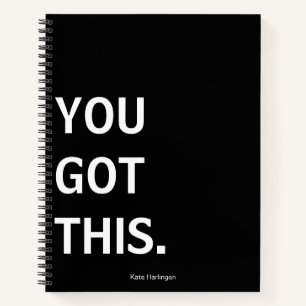 Gepersonaliseerd "Je hebt dit" Motivatie tijdschri Notitieboek