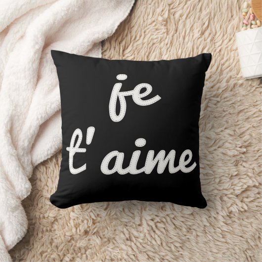 Gepersonaliseerd Je t'aime Frans Ik hou van je Kussen (Deken)