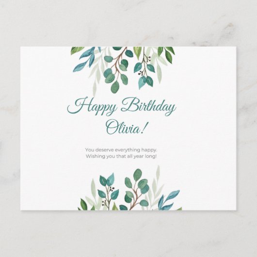 Gepersonaliseerd - Je verdient alles gelukkig Briefkaart (Voorkant)