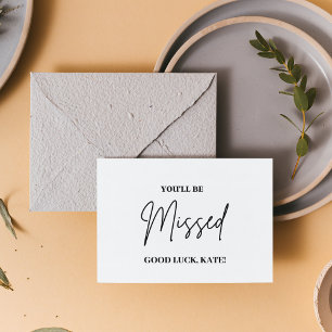 Gepersonaliseerd Je wordt gemist Nieuwe taak goe Notitiekaartje