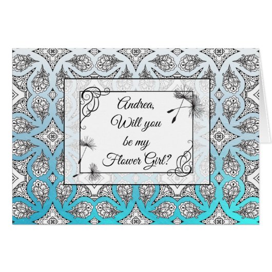 Gepersonaliseerd Je wordt mijn Bloemenmeisje-kaart (Voorkant Horizontaal)