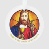 Gepersonaliseerd Jesus Afbeelding Ornament (voorkant)