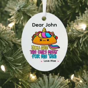 Gepersonaliseerd Jij Bent Het Enige Vlees Voor Mij Metalen Ornament