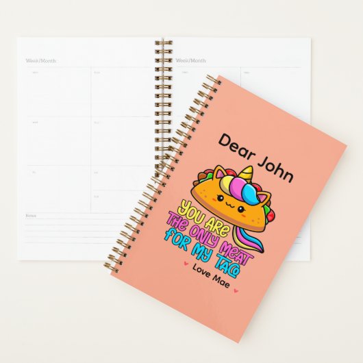 Gepersonaliseerd Jij Bent Het Enige Vlees Voor Mij Planner (Display)