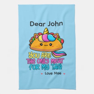 Gepersonaliseerd Jij Bent Het Enige Vlees Voor Mij Theedoek