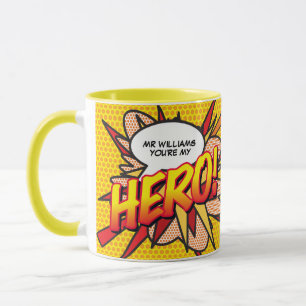 Gepersonaliseerd Jij bent mijn HERO Stripboek Pop  Mok