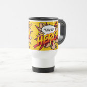 Gepersonaliseerd Jij bent mijn HERO Stripboek Pop Reisbeker (Voorkant rechts)