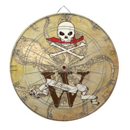 Gepersonaliseerd Jolly Roger Monogram Initiaal Dartbord