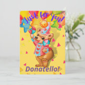 Gepersonaliseerd Jongens Verjaardag Wenskaart Bedankkaart (Staand voorkant)