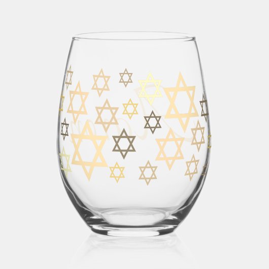 Gepersonaliseerd Joods Pascha Stemless Wijnglas Wijnglas Zonder Voet (Voorkant)