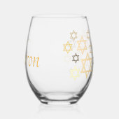 Gepersonaliseerd Joods Pascha Stemless Wijnglas Wijnglas Zonder Voet (Rechts)
