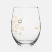 Gepersonaliseerd Joods Pascha Stemless Wijnglas Wijnglas Zonder Voet (Links)