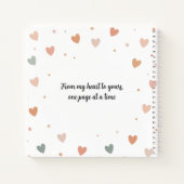 Gepersonaliseerd journaal – brieven en herinnering notitieboek (Achterkant)