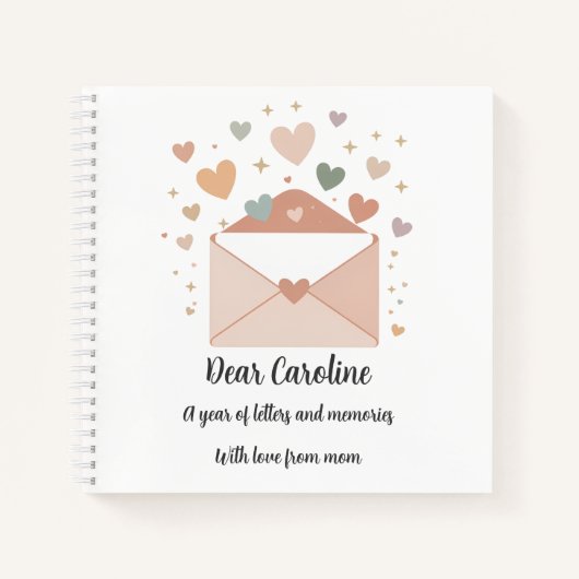 Gepersonaliseerd journaal – brieven en herinnering notitieboek (Voorkant)