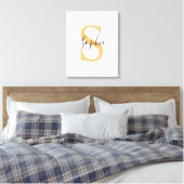Gepersonaliseerd Jouw naam, aangepaste naam, Birth Canvas Afdruk (Insitu (Slaapkamer))
