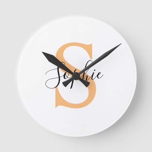 Gepersonaliseerd Jouw naam, aangepaste naam, Birth Ronde Klok (Voorkant)