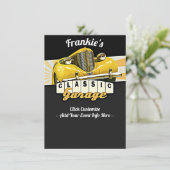 Gepersonaliseerd | Jouw naam | Klassieke autogarag Kaart (Staand voorkant)