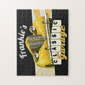 Gepersonaliseerd | Jouw naam | Klassieke autogarag Legpuzzel (Verticaal)