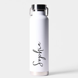Gepersonaliseerd Jouw naam Script White Wedding Waterfles