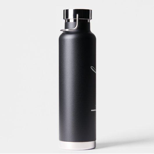 Gepersonaliseerd Jouw naam Wedding Gift Black Waterfles (Rechts)