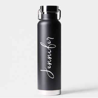 Gepersonaliseerd Jouw naam Wedding Gift Black Waterfles