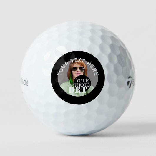 Gepersonaliseerd Jouw tekst Monogram Uw Afbeelding Golfballen (Voorkant)