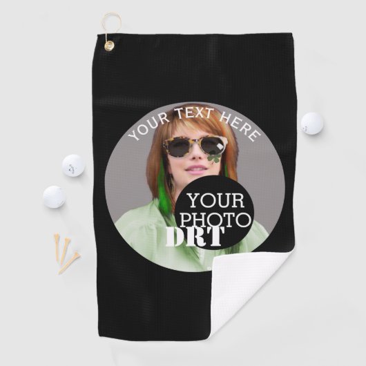 Gepersonaliseerd Jouw tekst Monogram Uw Afbeelding Golfhanddoek (Insitu)