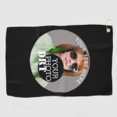 Gepersonaliseerd Jouw tekst Monogram Uw Afbeelding Golfhanddoek (Horizontaal)