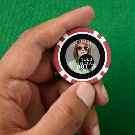 Gepersonaliseerd Jouw tekst Monogram Uw Afbeelding Poker Chips (Hand)