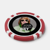 Gepersonaliseerd Jouw tekst Monogram Uw Afbeelding Poker Chips (Enkel)