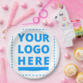 Gepersonaliseerd Jouw tekst of Logo hier 2-inch vi Papieren Bordje (Feest)