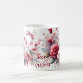 Gepersonaliseerd Jubileum cadeau met Harten Koffiemok (Center)