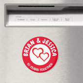 Gepersonaliseerd Jubileum Cirkelmagneet Magneet (Insitu (Vaatwasser))