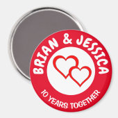 Gepersonaliseerd Jubileum Cirkelmagneet Magneet (Voorkant / Achterkant)