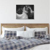 Gepersonaliseerd Jubileum Foto's en Woten Canvas Afdruk (Insitu (Slaapkamer))