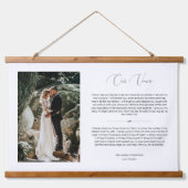 Gepersonaliseerd Jubileum Foto's en Woten Hangend Wandkleed (Voorkant)