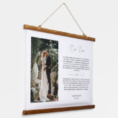 Gepersonaliseerd Jubileum Foto's en Woten Hangend Wandkleed (Gebogen)