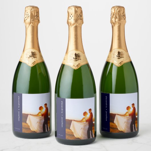 Gepersonaliseerd Jubileum Mousserende Wijn Label F Sparkling Wijnetiket (Flessen)